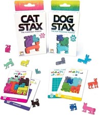 Brainwright Cat STAX The Purrfect Puzzle and Dog STAX The Pup-Packing Puzzle...