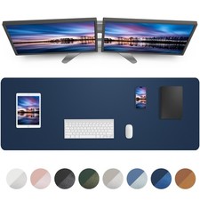 Large Desk Mat,55" x 17"Leather Desk Pad Protector,Large Mouse Pad,Office Des...