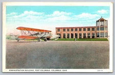 Vintage 1931 Port Columbus Administration Building Ohio Postcard