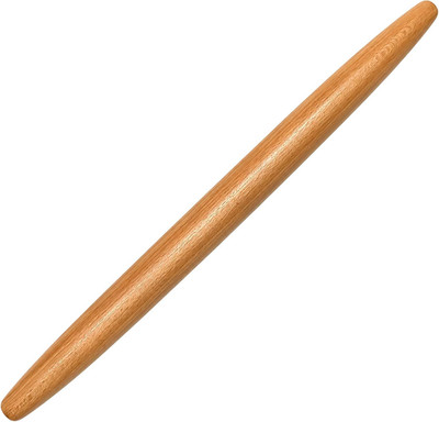 French Rolling Pin, 17 Inch Solid Wood Tapered Rolling Pin for Baking, Wooden Do