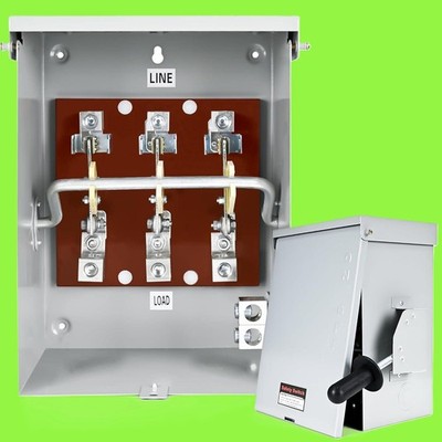 100-Amp 3 Pole 120V/240V General Safety Switch Non-Fused AC Disconnect With Lock