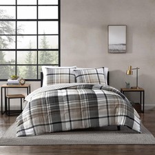 - Queen Comforter Set, Plaid Reversible Bedding, Stylish Warm Home Decor N...