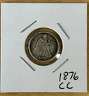 1876 Carson City Seated Liberty Silver Dime