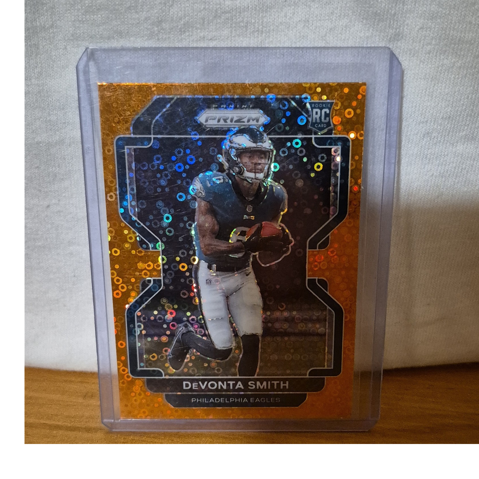 Panini Prizm 2021 DeVonta Smith Philadelphia Eagles #335 Orange Disco RC