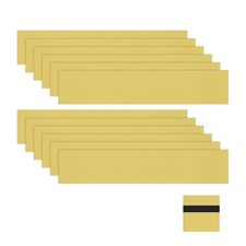 12-Pack Name Plate Engraving Blanks 1.3mm Thick 10x2 Inch Gold/Black