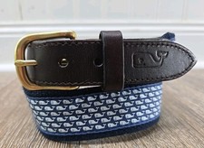 Vineyard Vines Whale Canvas Ribbon Belt Youth Kids Size 26 Pre-Teen Teen Child