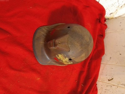 MSA ? Cap Coal Mining Helmet Hat Miners tiger striped no liner Vintage