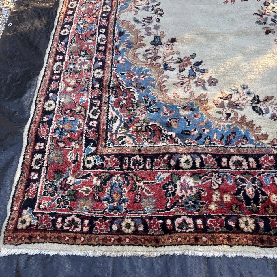 Alfombra Oriental Oriental 8 x 10 Lana Fina Calidad Anudada a Mano RARA Foto 4 de 4