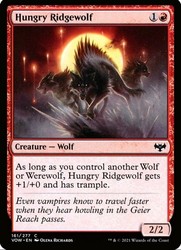 Hungry Ridgewolf 161/277 Common Innistrad: Crimson Vow MTG