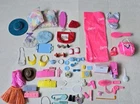 Barbie Doll Accessories Lot Vintage Kitchen Record Player Hair Dryer Hats Coke