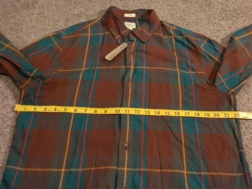 J.Crew Slim Brushed Twill PLaid Long Sleeve Cotton Shirt BJ789 Men's Large - Picture 6 of 8