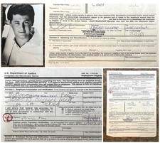 Brian Wilson of The Beach Boys SIGNED Contract / Employment LATE NIGHT with COA