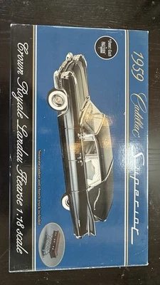 1959 Cadillac Superior Crown Royale LimoStyle 1:18 Hearse Sunset Coach Black New - Image 1 of 4