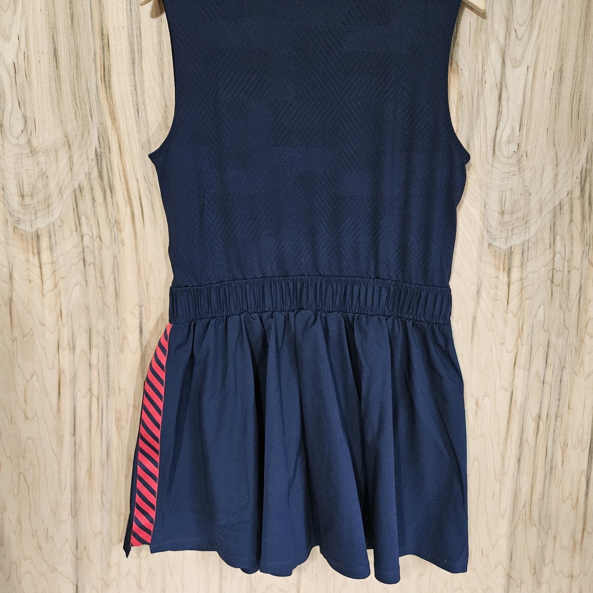 LACOSTE テニスドレス ネイビー Lacoste Sports Navy Blue Sleeveless Sportswear Tennis Dress Womens