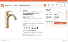 Delta 15749LF-CZ Nicoli 1.2 GPM 1 Hole Bathroom Faucet, Champagne Bronze