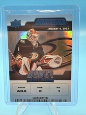 2022-23 UPPER DECK CREDENTIALS LUKAS DOSTAL DEBUT TICKET ACCESS BLUE /99
