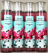 QTY 4 - Bath  Body Works HELLO BEAUTIFUL Fine Fragrance Body Mist Spray 8Oz