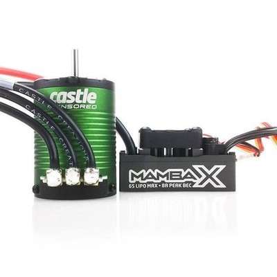 Castle Mamba X Combo 1-10 Extreme Brushless Car Regler mit 1406-7700 Sensored Mo