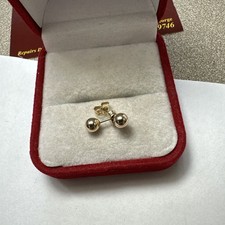 14 Kt Yellow Gold Ball Stud Earrings 4 1/2 Millimeters