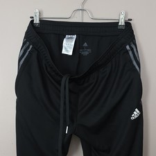 adidas Youth's Primegreen Track Pants Black/White L Regular Drawstring 3-Stripes