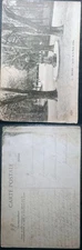 1911 Reims Postkarte Jardin de la Patte d'Oie Park Brunnen Frankreich Ansichtska
