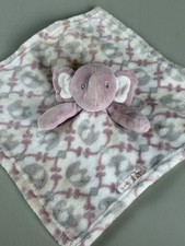 Blankets Beyond Baby Lovey Plush Security Blanket Elephant Mauve Pink  Gray