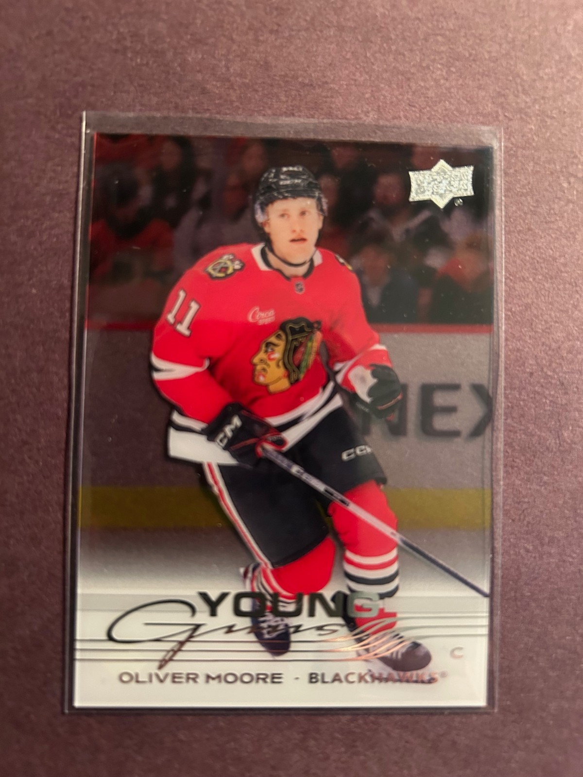 2025-26 Upper Deck Series 1 Young Guns Clear Cut Oliver Moore RC #216