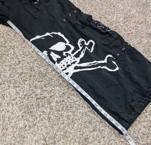 Vintage Y2K Tripp NYC Big Skull Pants Men's Large Black Goth Wide Leg Baggy - Picture 11 of 12