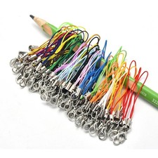50PCS Mixed Colour Lobster Clasp Lanyard Wrist Straps for Phone Keys DIY UK