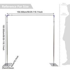 10ft x 10ft Backdrop Stand Pipe Kit Heavy Duty Wedding Back Adjustable Stand
