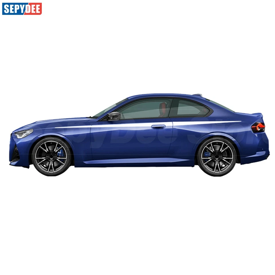 Calcomanía de vinilo con rayas superiores laterales de puerta para BMW Serie 2 Coupé G42 220i 230i M240i Foto 4 de 4