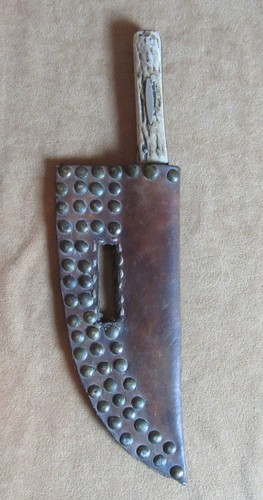 Indian Wars G W Wostenholm IXL Washington Works Knife Stud Sheath 1860s 1870s