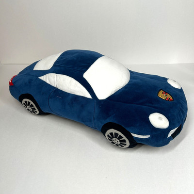 Rare Collectable Porsche 911 Cushion Plush Toy Pillow  Navy 17 X 9  X 6 