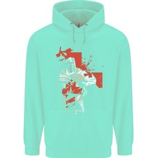St Georges Day Knights Templar Crusader Mens 80% Cotton Hoodie