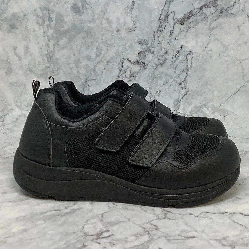 Zapatos Atléticos Drew Talla 11 W Negros Concurso Gancho y Lazo Resistentes al Deslizamiento P11-4 Foto 2 de 4