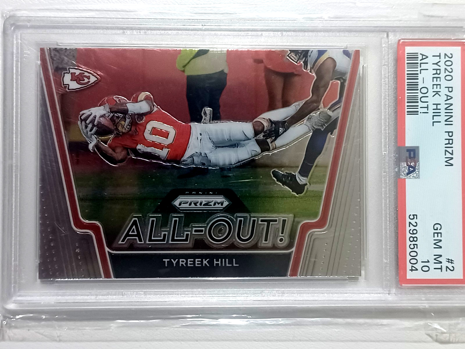 2020 Panini Prizm #2 TYREEK HILL PSA 10 Gem Mint All-Out POP 2