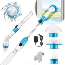 Electric Spin Scrubber,Cordless Power Tub and Tile Scrubber,3 Replaceable Pla...