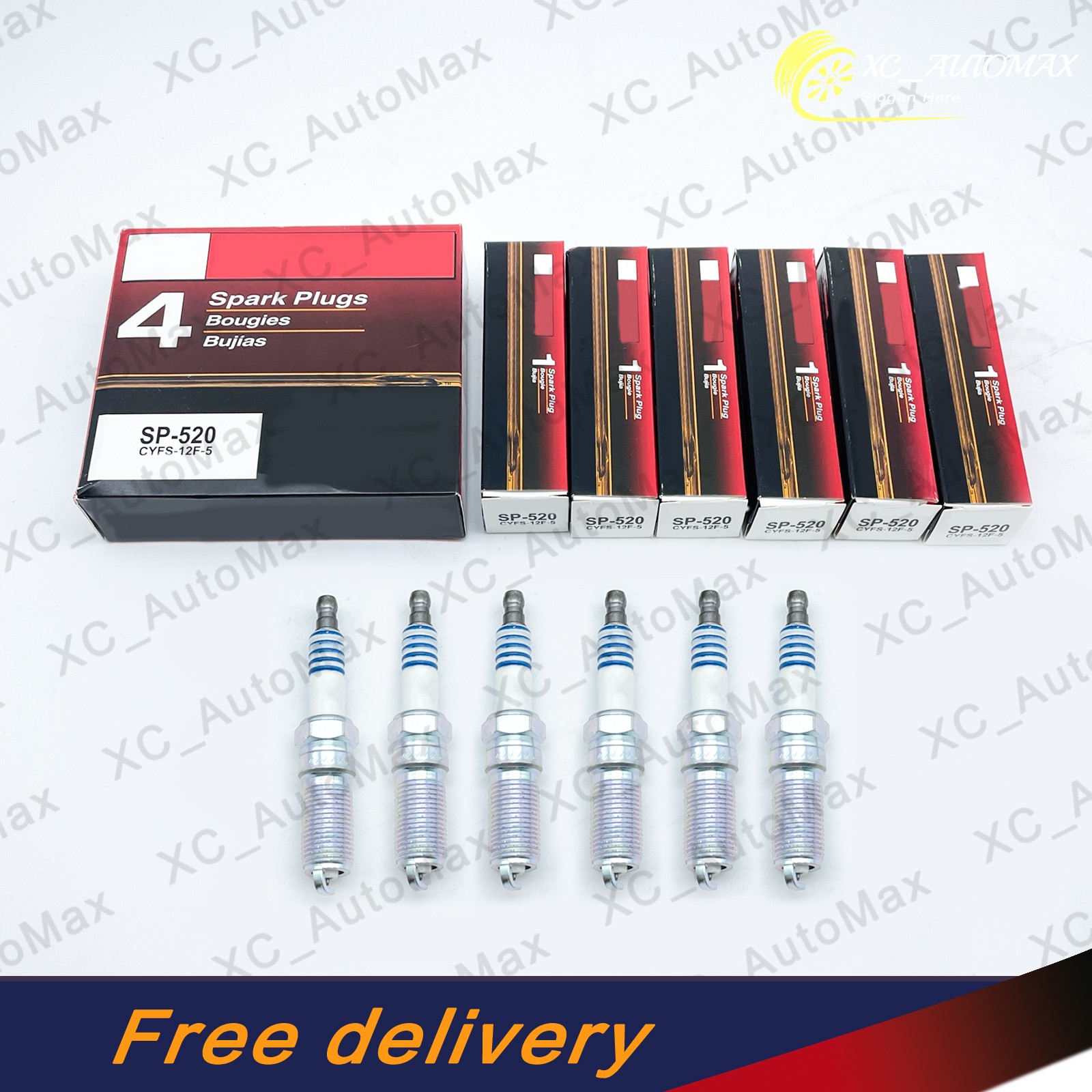 6Pcs SP-520 Platinum Spark Plugs For Ford Motorcraft SP520 CYFS12F5