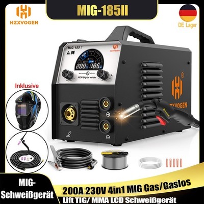 4 EN 1 200A MIG MAG Schweißinverter SYN Schweißgerät WIG ARC 230V & TIG-Brenner
