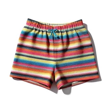 Wonder Nation Girls 18 Rainbow Knit Shorts Boho Striped Summer Play