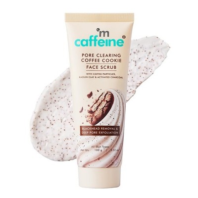 mCoffein Pore Clearing Coffee & Cookie Face Scrub | Mitesser entfernen, 100gm