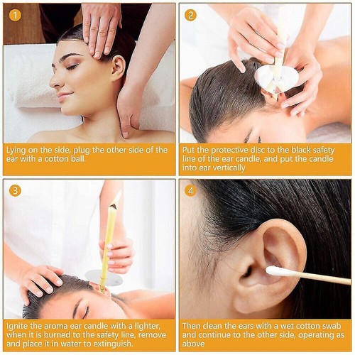 24PCS/Set Pure Bees Non-toxic Was Ear Candles Beeswax Hollow Cone Candling Newᶜ - Picture 7 of 12