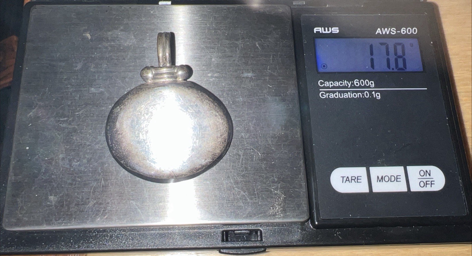 Vintage Solid Sterling Silver Oblong Pendant Neck… - image 6