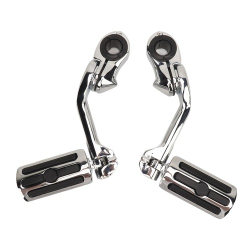 Long Type 2Pcs Motorcycle Highway Foot Peg Chrome Adjustable Durable Comfortable - Picture 23 of 23