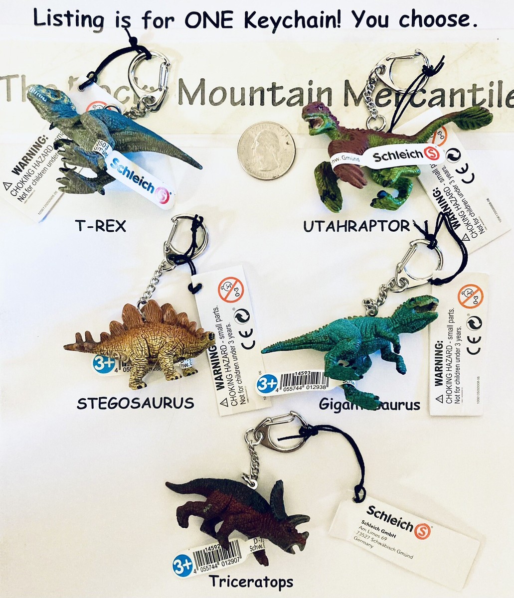 デュラ!! リトルアクセサリーコレクション SCHLEICH Mini Dinosaur Key chain/ Backpack Hanger / YOU CHOOSE 1