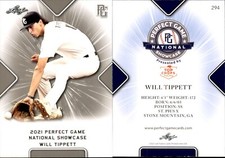 WILL TIPPETT 2021 LEAF PERFECT GAME NATIONAL SHOWCASE ROOKIE CARD #294