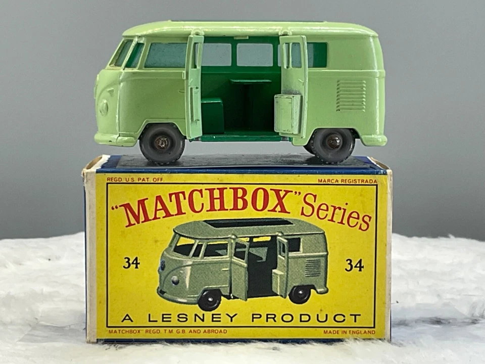 火柴盒 34B 大众露营车 1962 年全新,全新,KGPW,原装 D 盒,N.O.S — 第 2/4 张图片