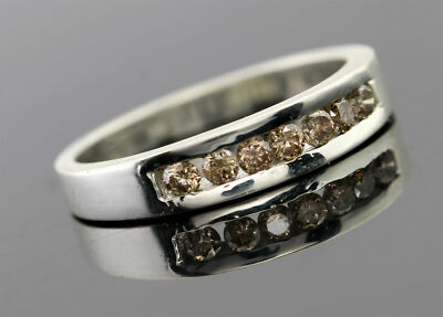 925 sterling Silver 0.25 CT Natural Diamond  Eternity Band Ring wedding annivers