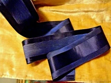 2" SATIN EDGE MOIRE' RIBBON - MADE IN JAPAN - REVERS. - BTY-  DARK NAVY BLUE