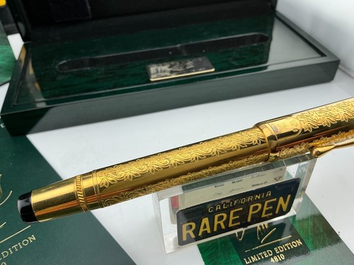 Montblanc LOUIS XIV Fountain Pen 4810 Sterling Silver 18K Med NEW Year 1994 - 第 7/11 張圖片